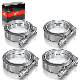 1pz 1pz40gm21f 4pcs Universal 3 Inch V Band Clamp For Car Exhaust Turbo Downpipe Intake Systems