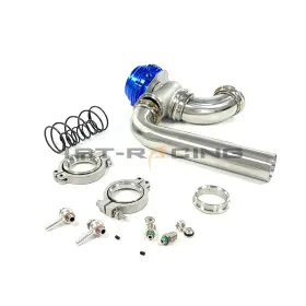 06tk233us 1st-racing 14psi Mvr44 44mm External Wastegate 90 Degree Elbow Inlet Outlet Pipe Kit Blue
