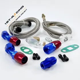 5225bu-sl 1st-racing T3/t4/t04e/t60/t61/t70 Turbocharger Oil Feed Line Return Kit 1/8npt New