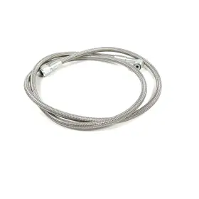 1st-racing Specification 4an 24 Inch Teflon Turbo Oil Feed Line 90 Degree Hose End Stainless Steel Braided