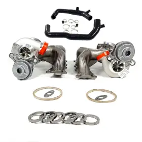 Tk17t-3151-336bkzxlus 1st-racing 2.0 Inch Turbo Inlets 17t Td04 Twin Turbos Gaskets For Bmw 135i 535i Xi N54 3.0l