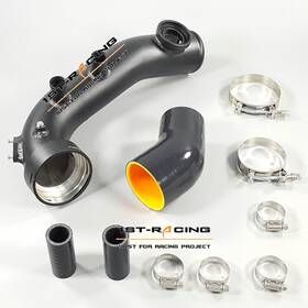 1st-racing Usdpk-n54h-bkzxl Aluminum High Flow Air Intake Charge Hose For N54 3.0l 135i 335i 335xi 2008-2010