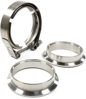 Vb40 1st-racing 4.0 Inch V-band Clamp Male Female Flanges Kit Stainless Steel 304 For Od Pipe
