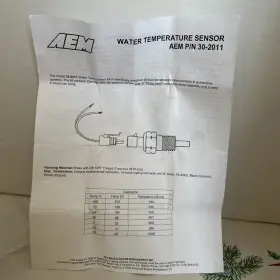 Aem 840879011352 Water Temp Sensor Kit 30-2011 3/8 Npi