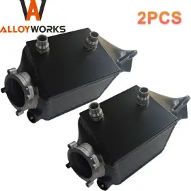 65698 Alloyworks Black Twin Charge-air-cooler For 2013-2018 Bmw M5 F10 And M6 F06/12/13