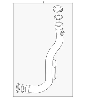 80a-145-673-p Audi Genuine Inter-cooler Hose