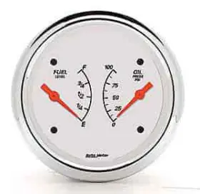 1324 Auto Meter Arctic White Dual Gauge