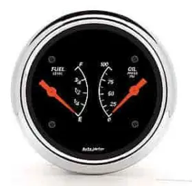 1434 Auto Meter Designer Black Dual Gauge
