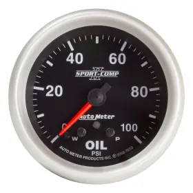 7653 Auto Meter Sport-comp Ii Oil Pressure Gauge
