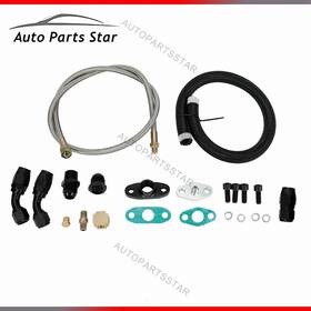 Autopartsstar Vr0152 Turbo Charger Oil Drain Return Line Feed Complete Kit For T3 T4 T70 T66 Gt35