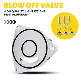 Pqfdp-civic-15-21s Auxito Blow Off Valve Plate Spacer Silver Bov Adapter 15-2021 For Honda Civic Vortex B