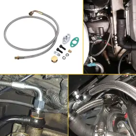 Xpd-bzs-29841 Auxito Oil Feed Return Turbo Line T6 T4 T60 T62 T70 2/8 Npt 90 Degree 41in