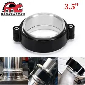 Kg01-350-bk Bagaraatan 3.5ftft 90mm Aluminum Hd V-band Clamp With Flange Kit For Intake Intercooler Pipes