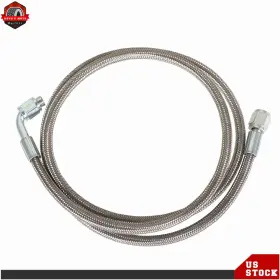 Ber427920 Berliii 4an 90 Degree Straight Turbo Oil Feed Line 48 Inch Length 1pc Hose Steel Braided