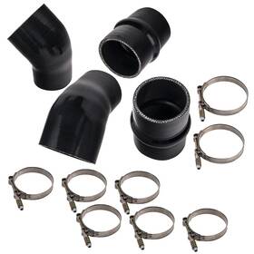 Bfo 07birs Silicone Intercooler Boot Kit For Dodge Ram Cummins 5.9l Diesel 1994-02 Black
