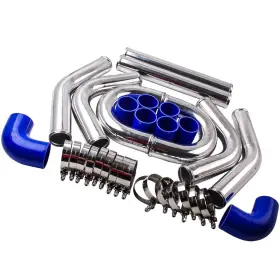 16t4xi Bfo 18ftft 64mm Aluminum Universal Turbo Intercooler Piping Tube Kit Elbow Hose