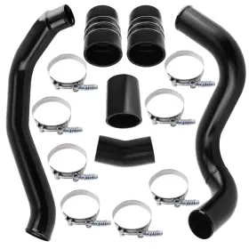 6tznsh Bfo Black Intercooler Pipe And Boot Kit For Ford 6.0l Powerstroke Diesel 2003-2007