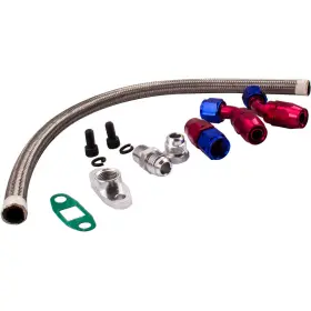 6v8y9j Bfo Steel Braided Oil Feed Return Lines For T3/t4/t70/t66 Turbo 1000mm Length Kit