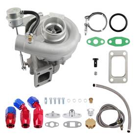 Bfo Clpw6v Turbocharger T3 T04e A/r .63 400hp Universal Turbine Oil Drain Return Feed Lines