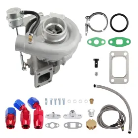 Clpw6v Bfo Turbocharger T3 T04e A/r .63 400hp Universal Turbine Oil Drain Return Feed Lines