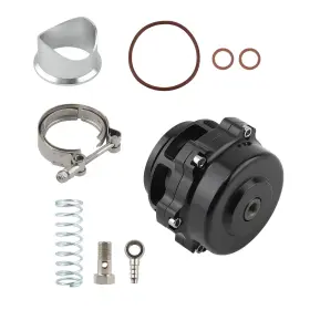G43dfu Bfo 50mm Blow Off Valve V-band Clamp Flange Black Universal Aluminum Turbo Bov