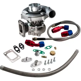 Gxque9 Bfo T04e T3/t4 A/r.63 400 Hp Turbocharger 1000mm Oil Feed 550mm Drain Line Kit
