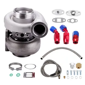 Hl6um3 Bfo Gt45 T4/ Racing V-band Turbo Turbocharger Kit Oil Drain Feed Return Line