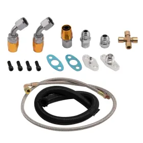 Hqvd8p Bfo Turbo Oil Return Feed Line Kit For Ford Falcon Xr6 Gt30 Gt35 T3 1/8npt