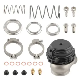 I39yvp Bfo 44mm External Wastegate V-band Flange Turbo 14psi Springs Black