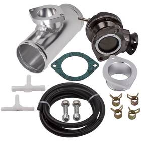 Bfo Jqk6y5 Universal Billet Aluminum Type-rs Blow Off Valve Bov And 2.5 Inch Flange Tube Pipe Kit