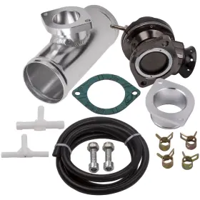 Jqk6y5 Bfo Universal Billet Aluminum Type-rs Blow Off Valve Bov And 2.5 Inch Flange Tube Pipe Kit