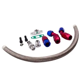 Laj6ws Bfo T3 T4 T70 T66 T04e Complete Oil Line Kit 1000mm Steel Feed Return With Hardware