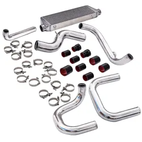 Ompw15 Bfo Front Intercooler And Aluminum Pipings Coupler Kit For Honda Civic 1992-2000