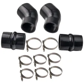 Q8n23o Bfo Silicone Intercooler Boot Kit For Dodge Ram Cummins 5.9l Diesel 1994-02 Black