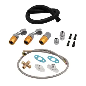 Qa5fe0 Bfo Turbo Oil Return Feed Line Kit For Ford Falcon Xr6 Gt30 Gt35 T3 1/8npt