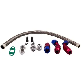 Qjasb3 Bfo Engine Turbo Oil Feed And Drain Kit For T3/t4/t70/t66/t04e 1000mm Steel Line Set