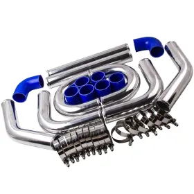 S9vbga Bfo 2.5 Inch Universal Aluminum Intercooler Turbo Piping Kit Hose Silicone Clamp
