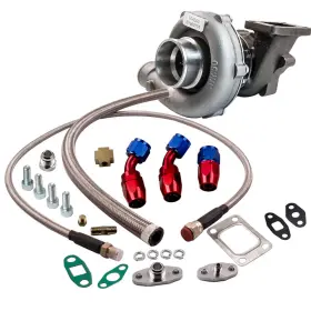 Vhts0d Bfo T3t4 T04e Turbo .63 A/r Turbine 5 Bolt Flange Oil Cooled In Out Lines