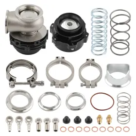 W9hboa Bfo 1 Set 44mm V-band External Wastegate Assembly 50mm Blow Off Valve Bov Kit