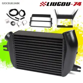 Big10062 Big-wheel Fit For 2008-2014 Impreza Wrx Ej25 Top Mount Intercooler Upgrade Bolt On Black