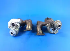 7380431 Bmw 08 09 10 E60 535i N54 Front And Rear Turbocharger Turbo Td03l Oem Pair Set