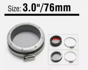 Ac-101-silver Boost Junky Racing 3 Inch Turbo Mesh Guard Screen Inlet Grill Protector