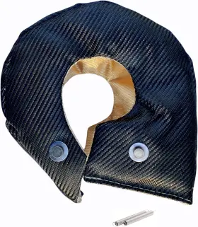 Bstflex 782942813237 Titanium Carbon Fiber Turbo Blanket T4 Gt40 Turbocharger Heat Shield Cover Gt45