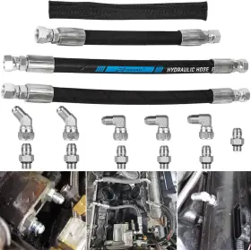 Gyx-7.3 Camoo High Pressure Oil Pump Lines Hpop Hoses Kit And Crossover Silver White Black