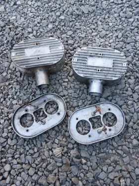 3014 Cb Performance Pair Of Volkswagen Blow-thru Turbo Pressure Hats And Bases Aircooled