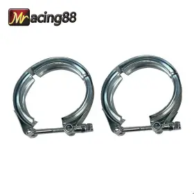 250ms Clv X2 2x New Brand Universal 2.5ftft V-band Clamp Mild Steel For Intercooler Turbo Pipes