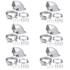 Ts01271s3.0 Dyno Racing 6pc 3 Inch Vband 90 Degree Elbow Adapter Flange Cast Stainless Steel For T3 T4 Turbo