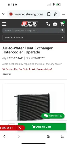 Cts-c7-awic Ecs Air To Water Intercooler