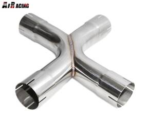 Emusa Piping 250x Universal 2.5 Inch Id Ss Dual Exhaust X-terminator X-pipe Mandrel-bent Cross X Pipe