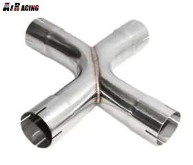 Emusa Piping 250x Universal 2.5 Inch Id Ss Dual Exhaust X-terminator X-pipe Mandrel-bent Cross X Pipe